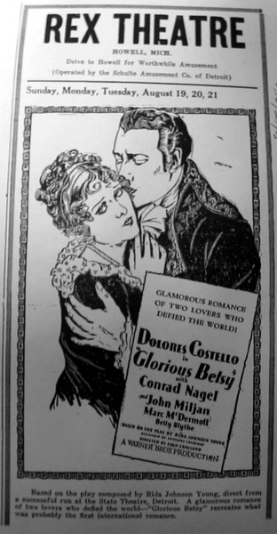 Temple Theatre - Old Ad (newer photo)